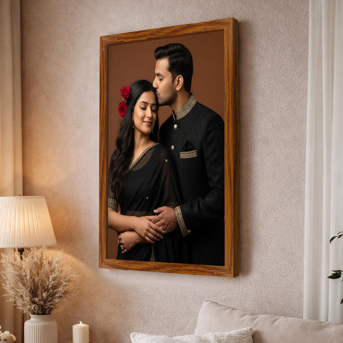 Synthetic Wood Wall Photo Frame for Home and Office Wall Décor in Multicolor and Sizes