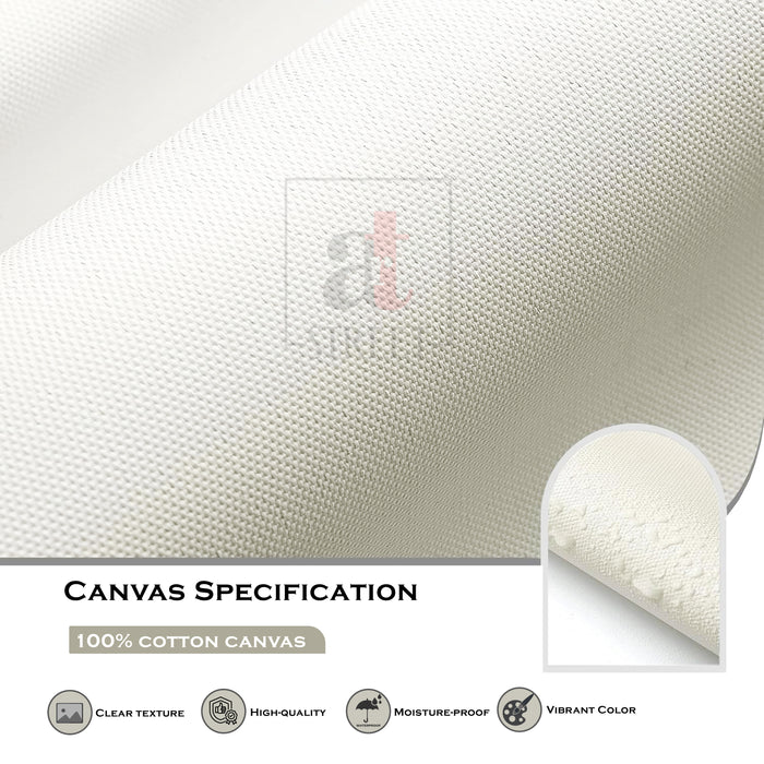 Stretched Canvas Traditional Madhubani Elephant Painting for Wall Decoration 22x22 Inch