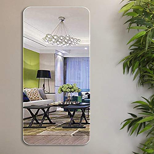 Modern Frame-Less Glass Mirror For Home & Office Decor Size - 17.5 x 35.5 Inches