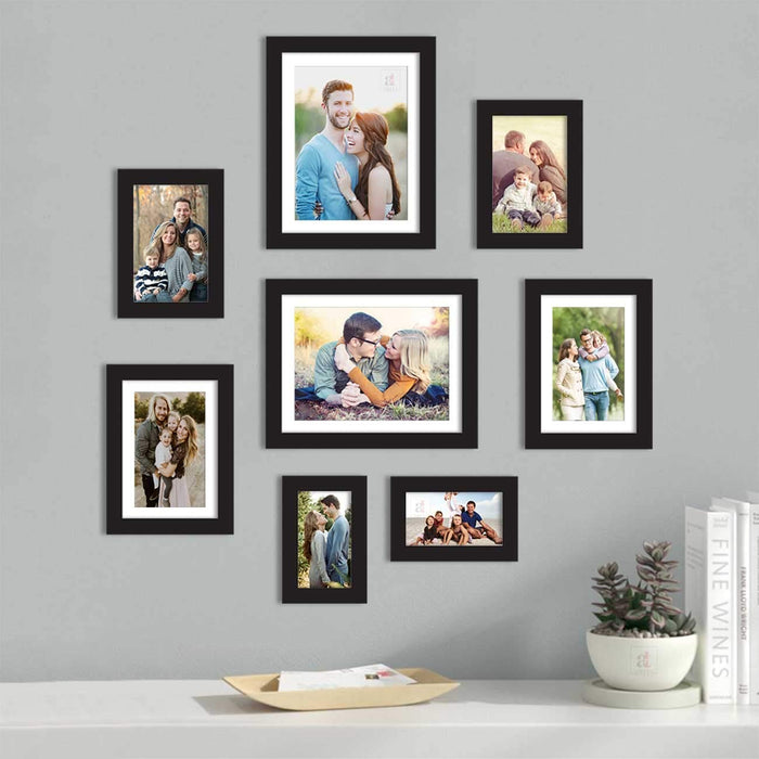 Premium Photo Frames For Wall, Living Room & Gifting - Set Of 8 ( 4x6, 5x7, 6x8, 8x10 inches )