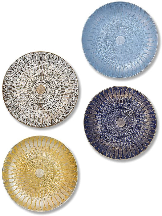 Multi-Color Set of 4 MDF Decorative Wall Plates,Wall Decor Plates for Home & Office Decoration -Size-7.5x7.5 Inches