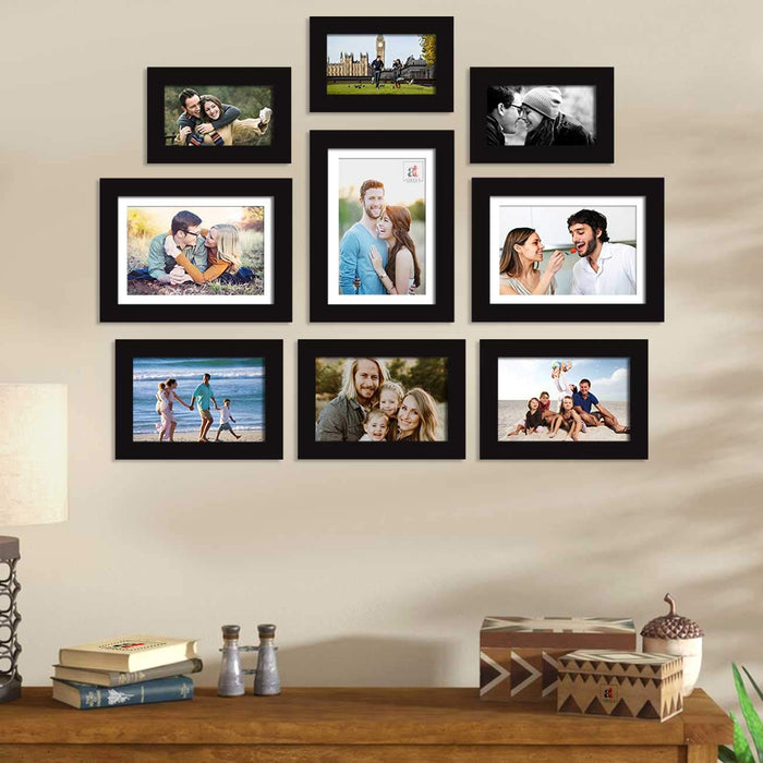 Set Of 9 Wall Photo Frame, For Home & Office Decor ( Size 4x6, 5x7, 6x ...