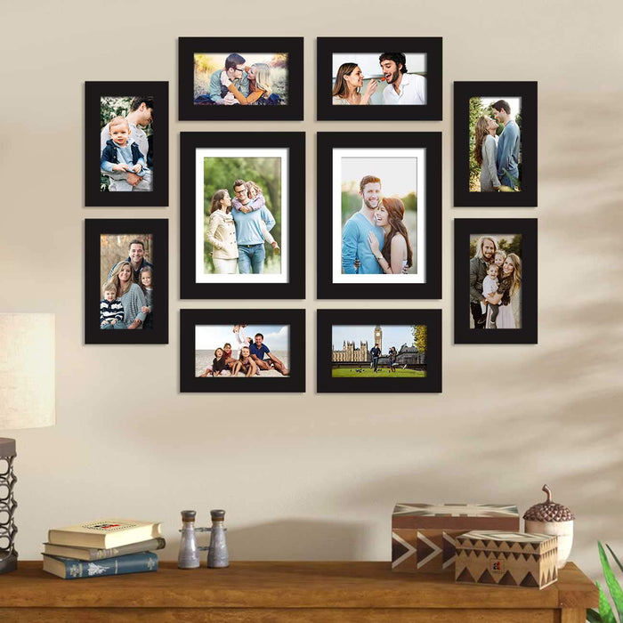 Set Of 10 Wall Photo Frame, For Home Decor ( Size  4x6, 6x8 inches )