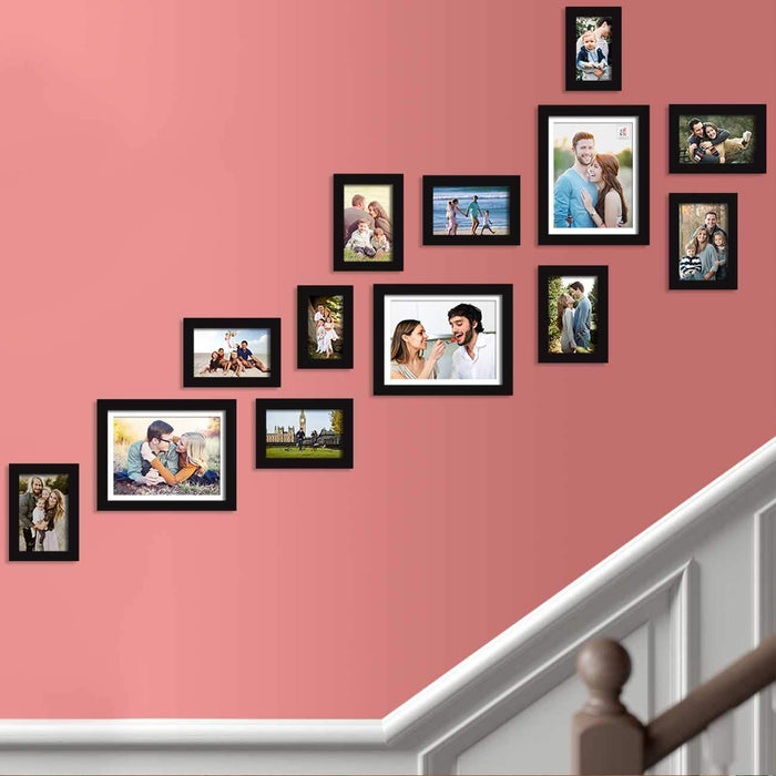 Set Of 13 Black Wall Photo Frame, For Home Decor ( Size 4x6, 5x7, 8x10 inches )