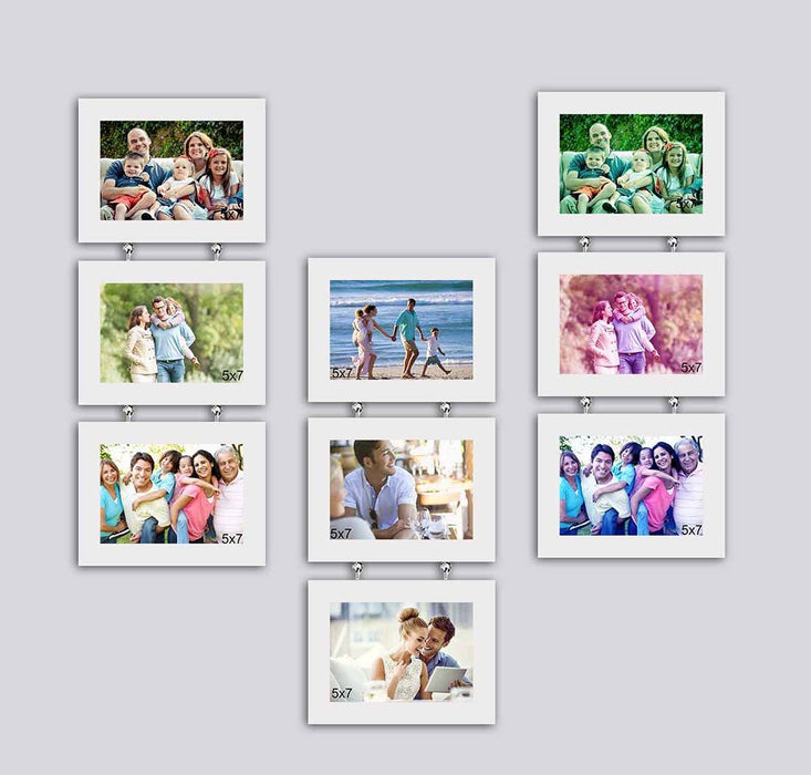 Eccentric Drop Chain Synthetic Set Of 9 Photo Frames