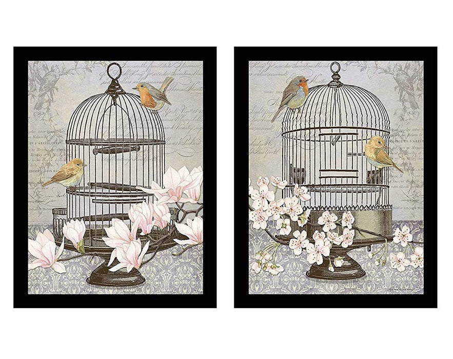 Bird Theme Printed Set Of 2 Wall Art Print Size - 12 X 16 Inch
