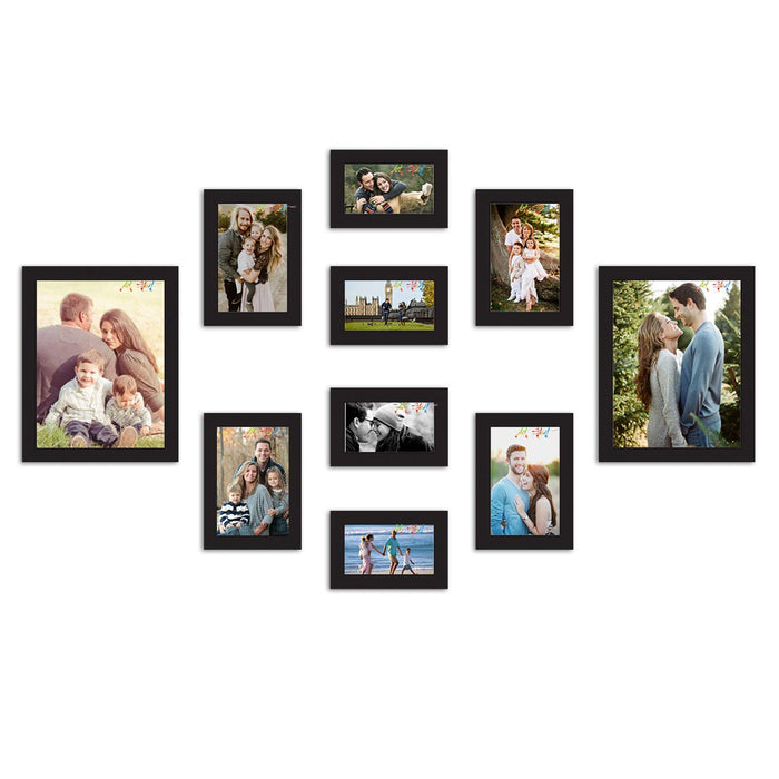 Set Of 10 Individual Wall Photo Frame, For Home Decor Size 5x7, 6x8, 8x10 inches )