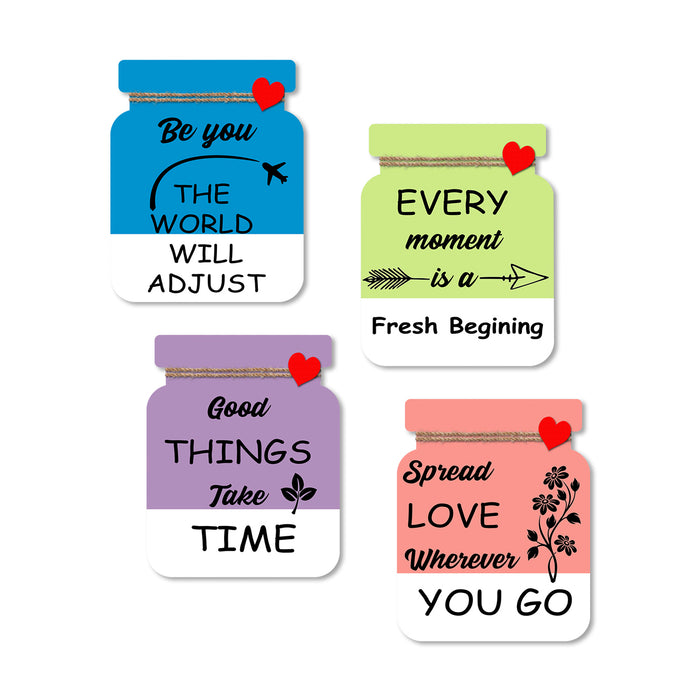 MOTIVATIONAL WALL HANGING SET OF 4 (7.6"*6")FOR HOME, LIVING ROOM,OFFICE,FARM HOUSE MDF HANGING