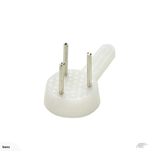 Hard Plastic Set of 25 White 3-Pin Seamless Nail With Spirit