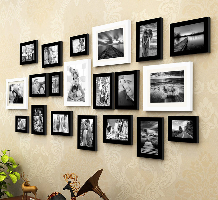 Art Street - King And Queen Set Of 20 Individual Wall Photo Frame For Home Decor ( Size 4x6, 5x7, 8x10 )