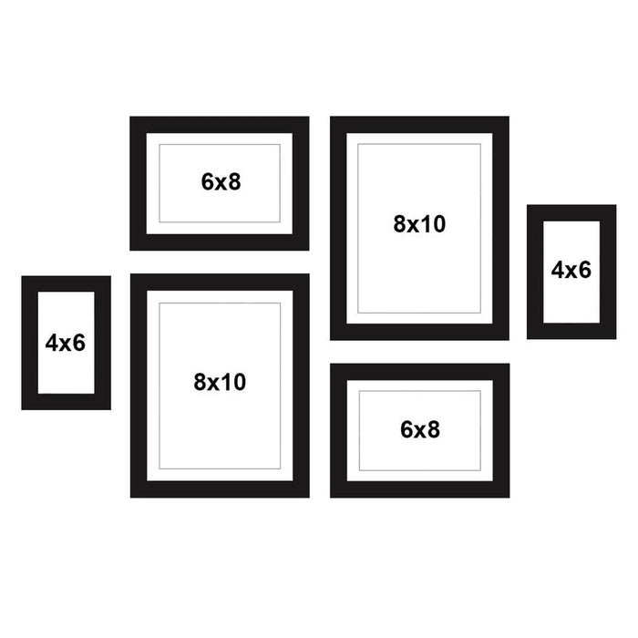 Art Street Black Wall Photo Frame, For Home Decor With Free Hanging Accessories