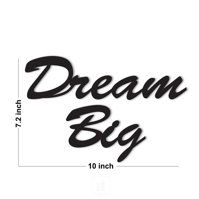 Dream Big MDF Plaque Painted Cutout Ready To Hang For Wall Decor Size 7.2 x 10 Inch
