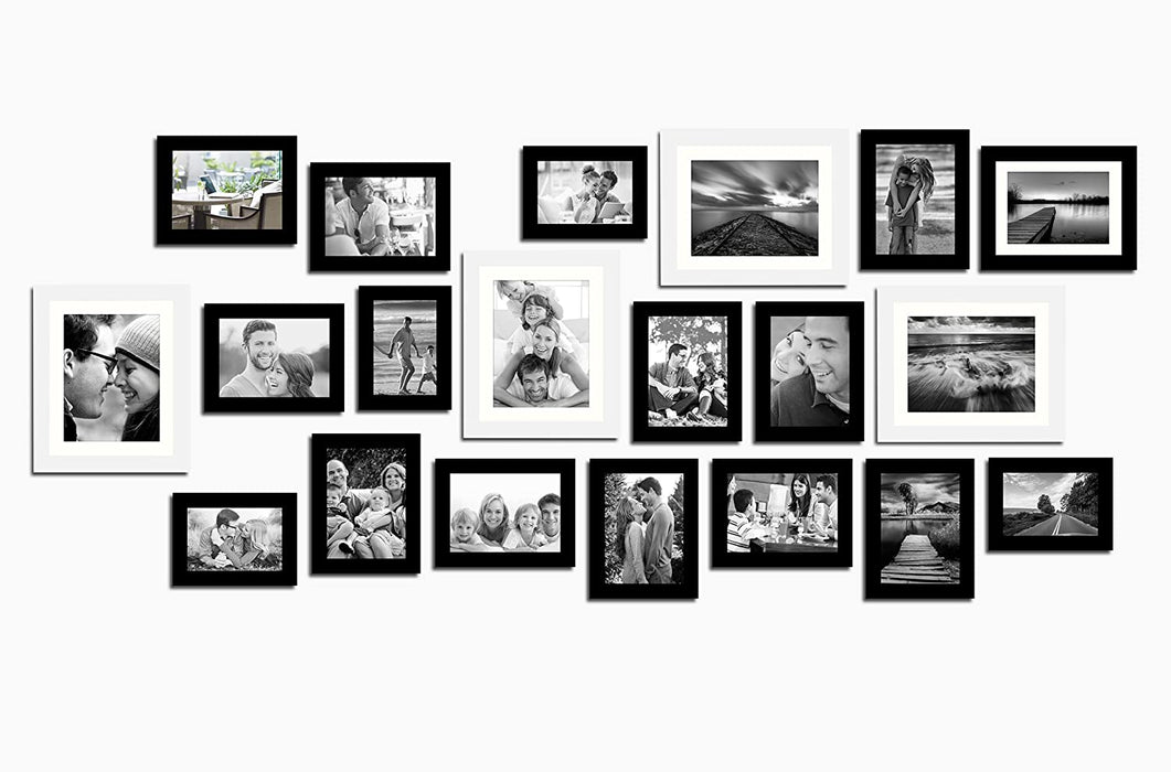Art Street - King And Queen Set Of 20 Individual Wall Photo Frame For Home Decor ( Size 4x6, 5x7, 8x10 )