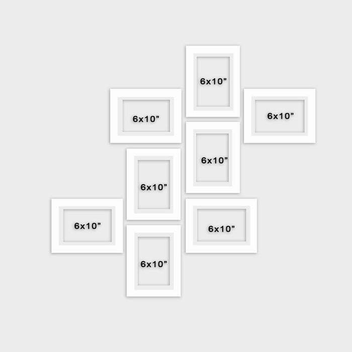 Art Street Set of 8 Photo Frame for Home Décor Living Room Wall Decoration (Size - 6X10 Inches)