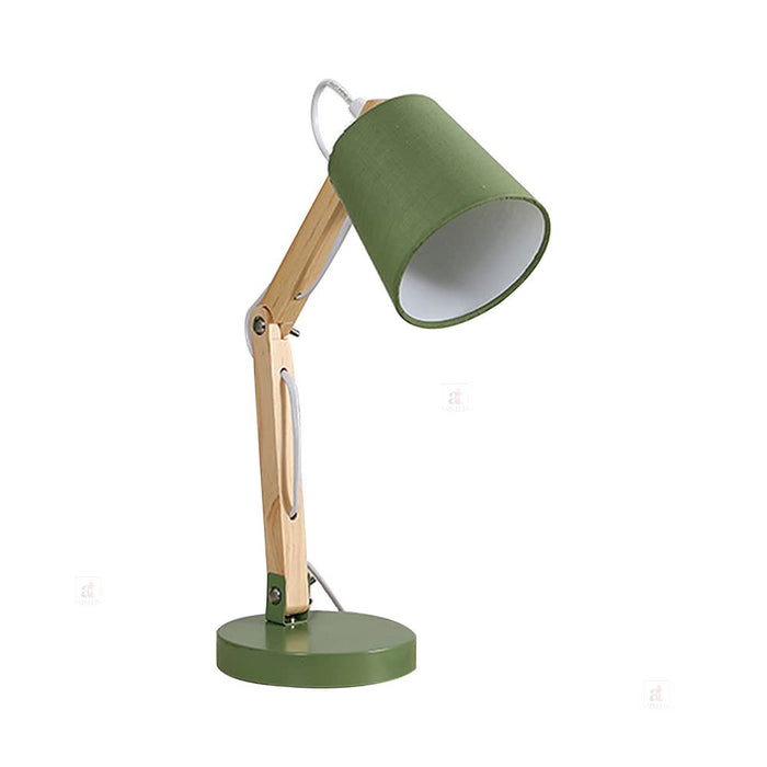 Swing Arm LED Desk Lamp, Wood Designer Table Lamp, Reading Lights for Living Room.