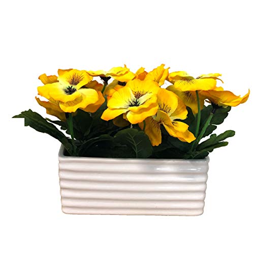 Artificial Orchid Flowers Plants in Ceramic Pot/Planter for Home.