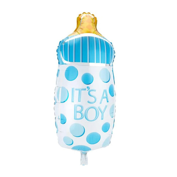 Art Street It's a Boy Baby Shower Bottle Shape Foil Balloon in Blue for Boy 32 Inches for Your Baby Welcoming Party Decoration