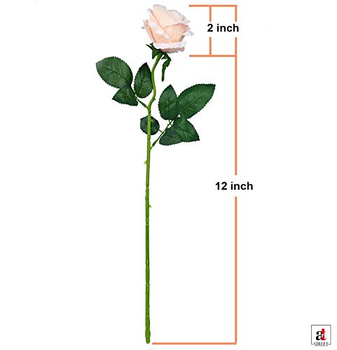 Artificial Rose Flowers Bunch for Home Decoration, 10 Flower Heads in a 1 Bunch with Stem, Size- 2 x12 Inch's