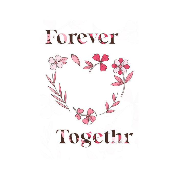 SNAP ART Valentine Wall Art Prints For Couples, With Forever Together, Paper Framed (A4, 8.9x12.8 Inch)