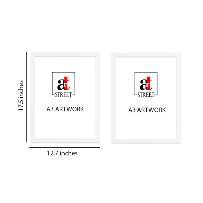 Art Street Good Free your Mind & Eye Art Posters For Room Decoration, Decorative Home Wall Décor Art Posters, Wall Art For Living Room (Set Of 2, 13x17 Inch)