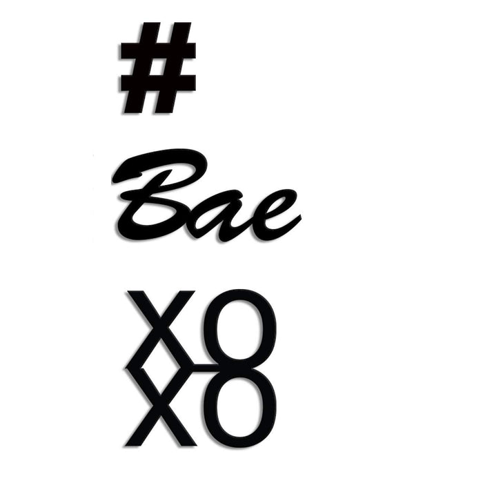 Art Street # BAE XOXO MDF Plaque Painted Cutout Ready to Hang Home Décor Wall Art …