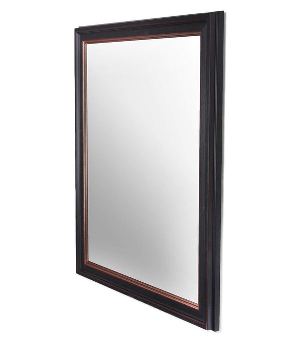 Art Street Decorative Wall Mirror Modern Warnish Black Color Inner Size 12 x 24 inch, Outer Size 15 x 27 inch 15x 27 Inchs