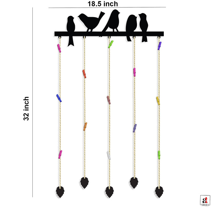Art Street Birds Design MDF Plaque Clip Photo Frame Collage Hanging Fr ...