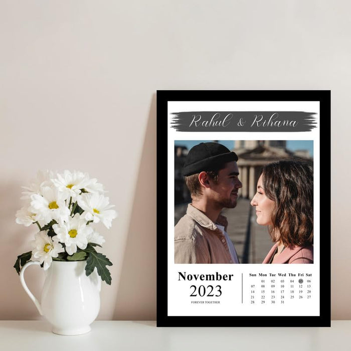 SNAP ART Personalized Calender with 1 Photo Collage print  (8.9x12.8 Inch)