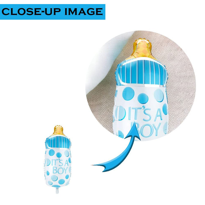 Art Street It's a Boy Baby Shower Bottle Shape Foil Balloon in Blue for Boy 32 Inches for Your Baby Welcoming Party Decoration