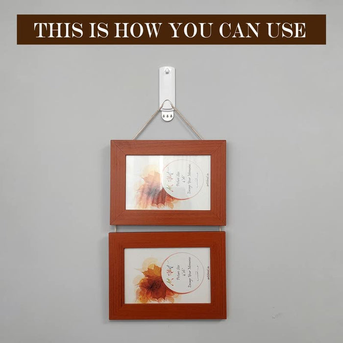 Wall Essential Saw Tooth Picture Frame Hanger, Sawtooth and wirephoto Hanging Strips Multipurpose Removable Strips Damage Free, One Pcs Can Hold Up to 2kg, ( 4 Pcs, Model: Crystal, Size: Medium)