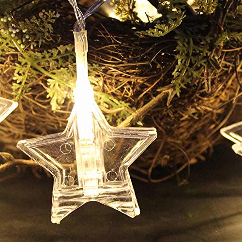 10 Bulb Five Pointed Star Shape LED Decorative String Light || Warm White || 1.5 Meter ||