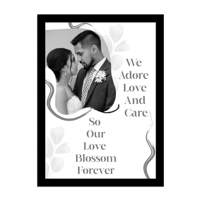 SNAP ART Personalized Best Couple with 1 Photo Collage print for Customized Gift (8.9x12.8 Inch)