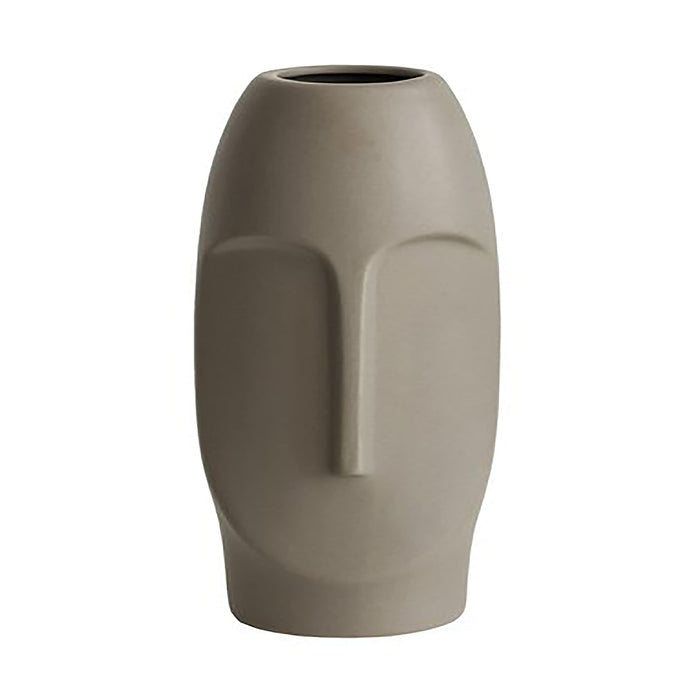 Decorative Ceramic Vase Nordic Human Face, Classic Flower Pot for Home, Office, Living Room, Bedroom Decoration (Size : 9x18 cm)