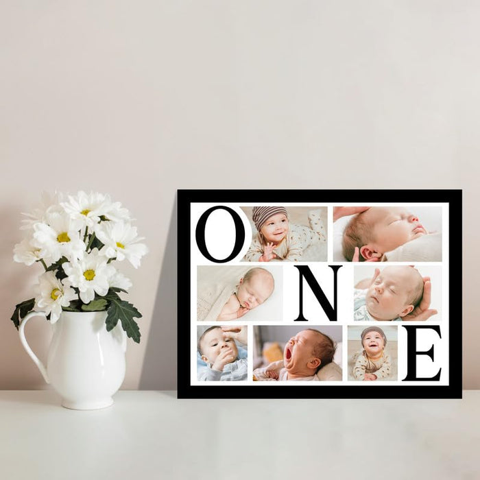 SNAP ART Personalized One & Only One with 7 Photo Collage print for Gift (8.9x12.8 Inch)