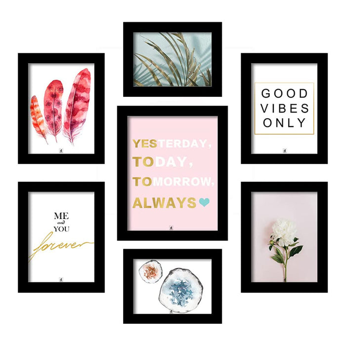 Art Street Set of 7 Motivational Theme Art Print, Painting for Home Decoration Size- 5x7, 6x8, 8x10 Inches