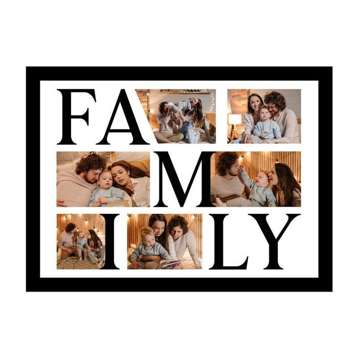SNAP ART Personalized Family with 6 Photo Collage print For Gift (8.9x12.8 Inch)