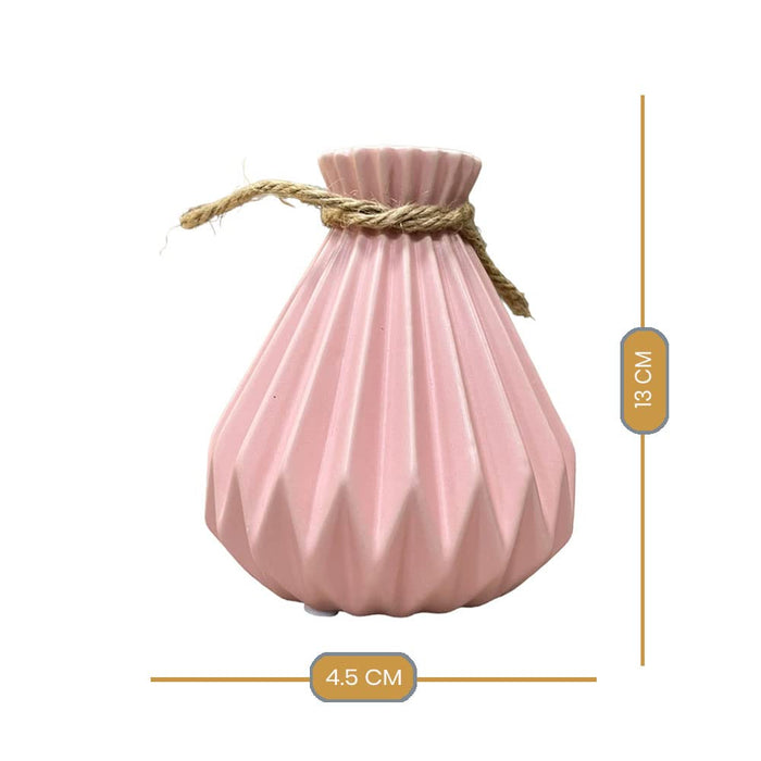 Decorative Ceramic Flower Vase, Origami Pear Shaped Modern Vases for Decoration, Flower Pot for Home, Office, Living Room, Bedroom (Size: 4.5x13 Cm)