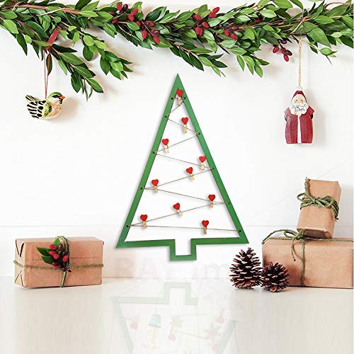 Art Street Wooden MDF Photo Hanging Hand Made Christmas Tree with Photo Clip - (20 Inchs) Christmas Gifting and Decor