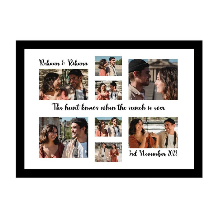 SNAP ART Personalized Best Couple with 8 Photo Collage print Customized Gift (8.9x12.8 Inch)