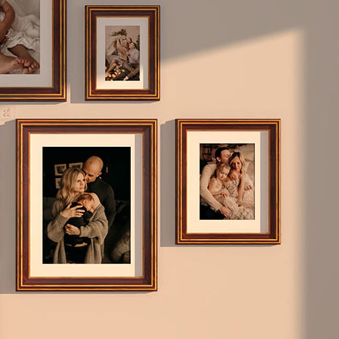 Art Street Set of 7 Enchantment Premium 3D Photo Frame for Home Decor (Brown, 11x14, 5x7, 8x10 Inches)