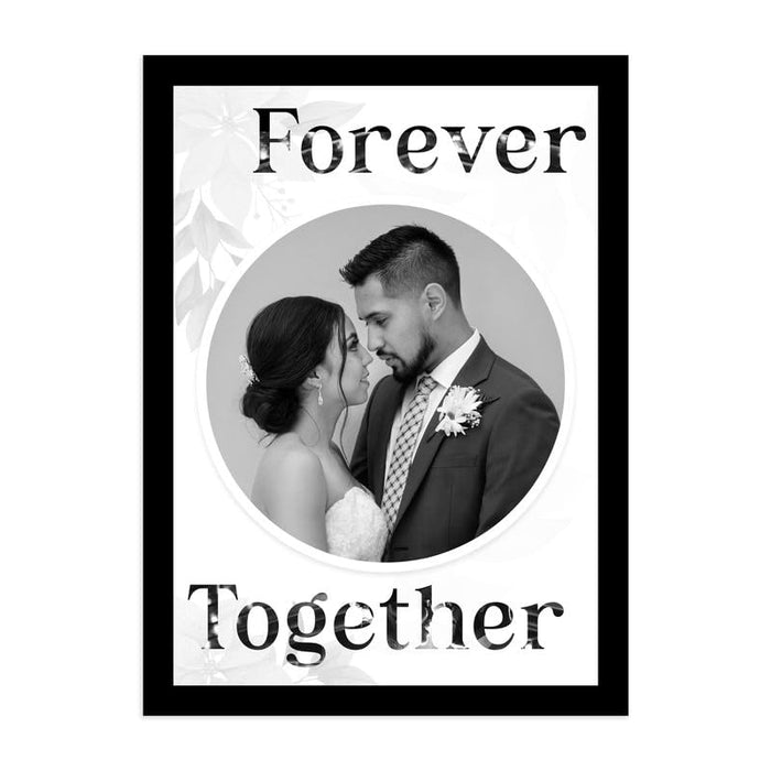 SNAP ART Personalized Forever Together with 1 Photo Collage print for Customized Gift (8.9x12.8 Inch)