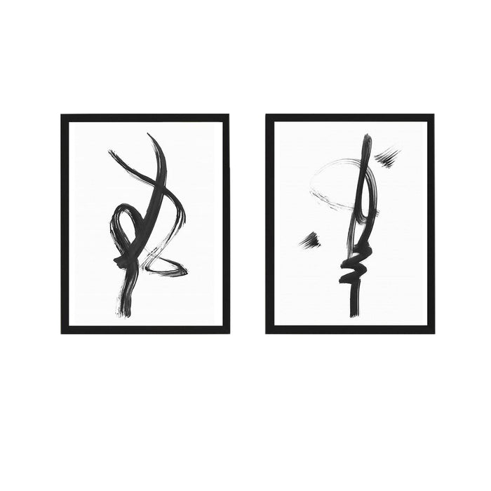 Art Street Abstract Geomatric Framed Art Print for Home, Office, Wall Hanging Decor & Living Room Decoration I Modern Luxury Decorative gifts (Set of 2, 12.9 x 17.7 Inches)