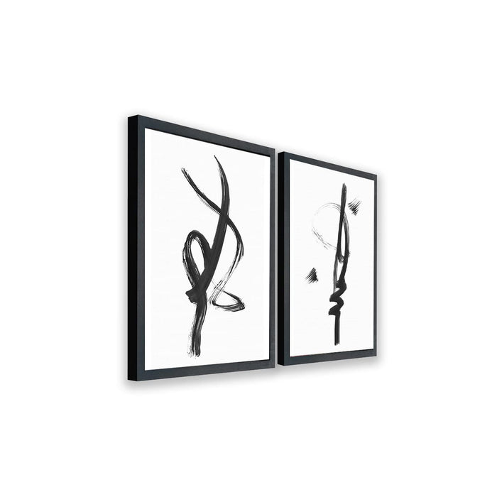 Art Street Abstract Geomatric Framed Art Print for Home, Office, Wall Hanging Decor & Living Room Decoration I Modern Luxury Decorative gifts (Set of 2, 12.9 x 17.7 Inches)
