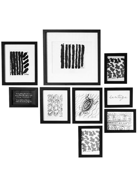 Art Street Set of 8 Individual Black Wall Photo Frames Wall Decor ||Mix Size|| 2 Units 4x6, 2 Units 5X7, 2 Units 6x8, 1 Unit 8x10, 1 Unit 10x12||
