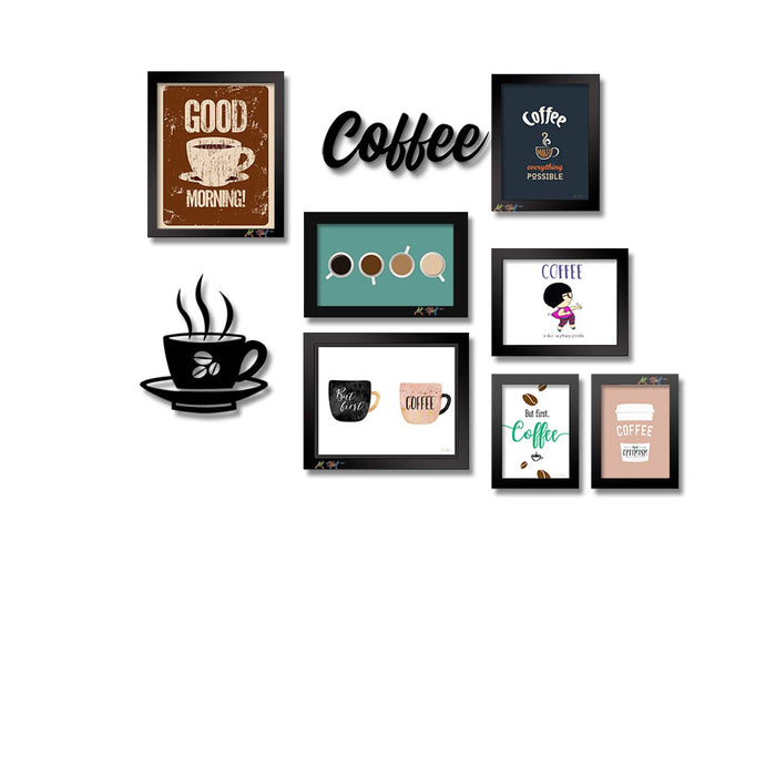 Art Street I LOVE Coffee Framed Poster Set for Coffee Decor Wall Art Posters for any Kitchen, Home Decoration, Cafe Bar, Dinner or Restaurant.…