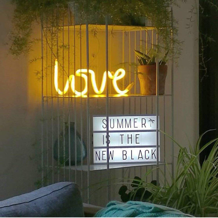 Love Shaped Battery Night Light For Home Decor, Color - Warm White