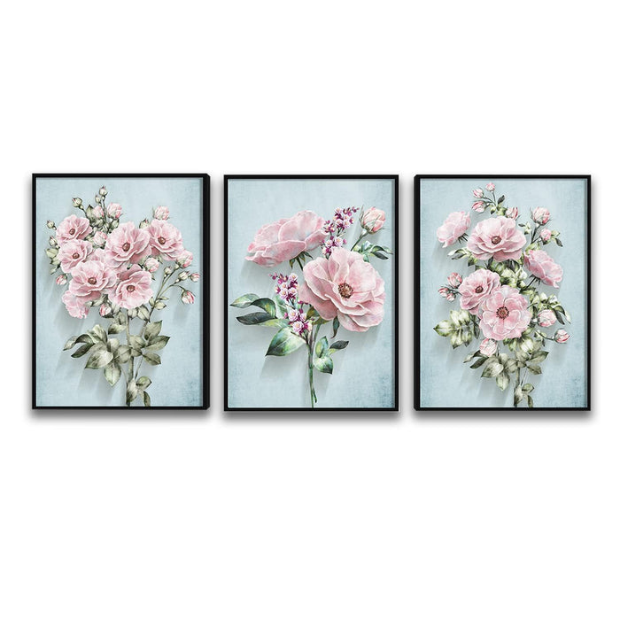 ‎Art Street Set of 3 Wall Art Prints Canvas Painting with Frame Luxury Decorative item for Home  (13 x 17 Inches)