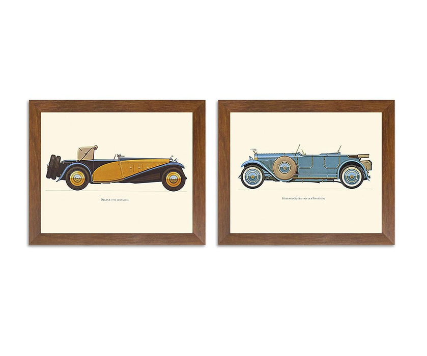 Art Street 'Vintage Car,DELAGE-HISPANO' Framed Poster set of 2.