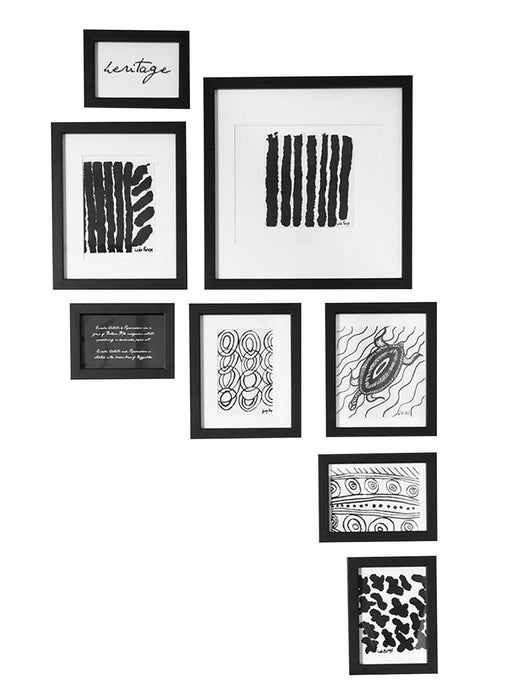 Art Street Set of 8 Individual Black Wall Photo Frames Wall Decor ||Mix Size|| 2 Units 4x6, 2 Units 5X7, 2 Units 6x8, 1 Unit 8x10, 1 Unit 10x12||