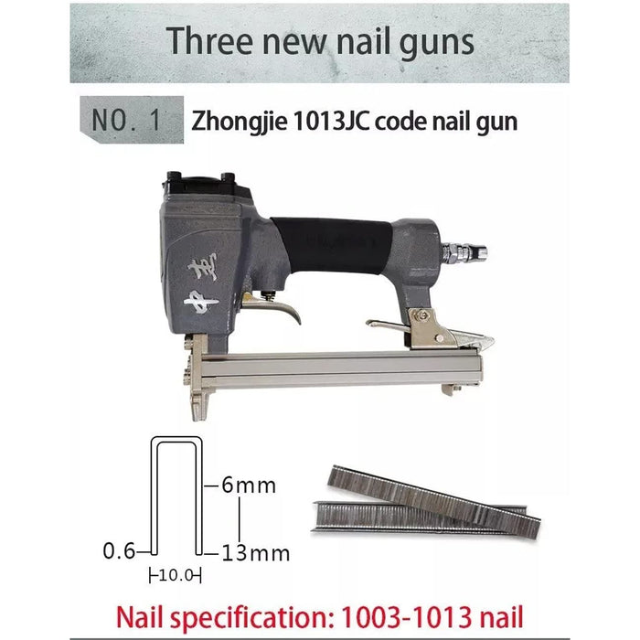 Nailer 1013JC Air Nailer Pneumatic Nail Gun Stapler, Pneumatic Code Nailing Machine Sofa, Comfortable Grip Fast Nailing for Carpentry By Wall Essential